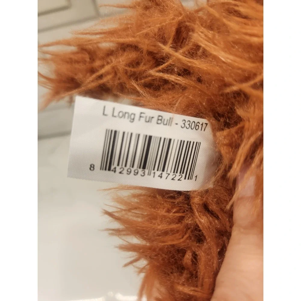 Walmart Long‎ Hair Brown Bull Highland Steer Cow Horns Stuffed Animal 14